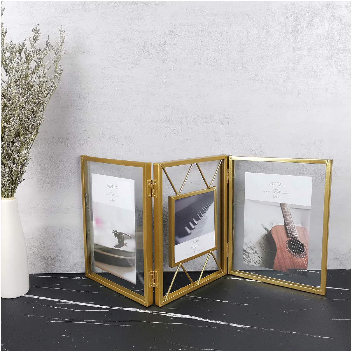 فريم صور دبل ذهبي مع مراي 1619-9