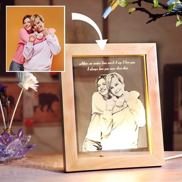 فريم صور حفر ليزر مع اضاءة 1133-1