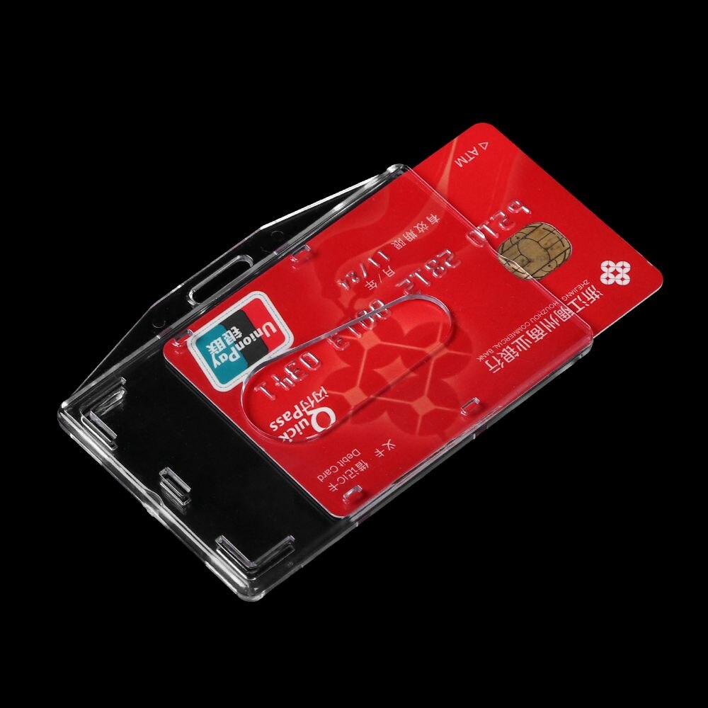 حافظة بطاقة بلاستيك شفاف B-026 / عرضي / 1923-3 / 2904-2