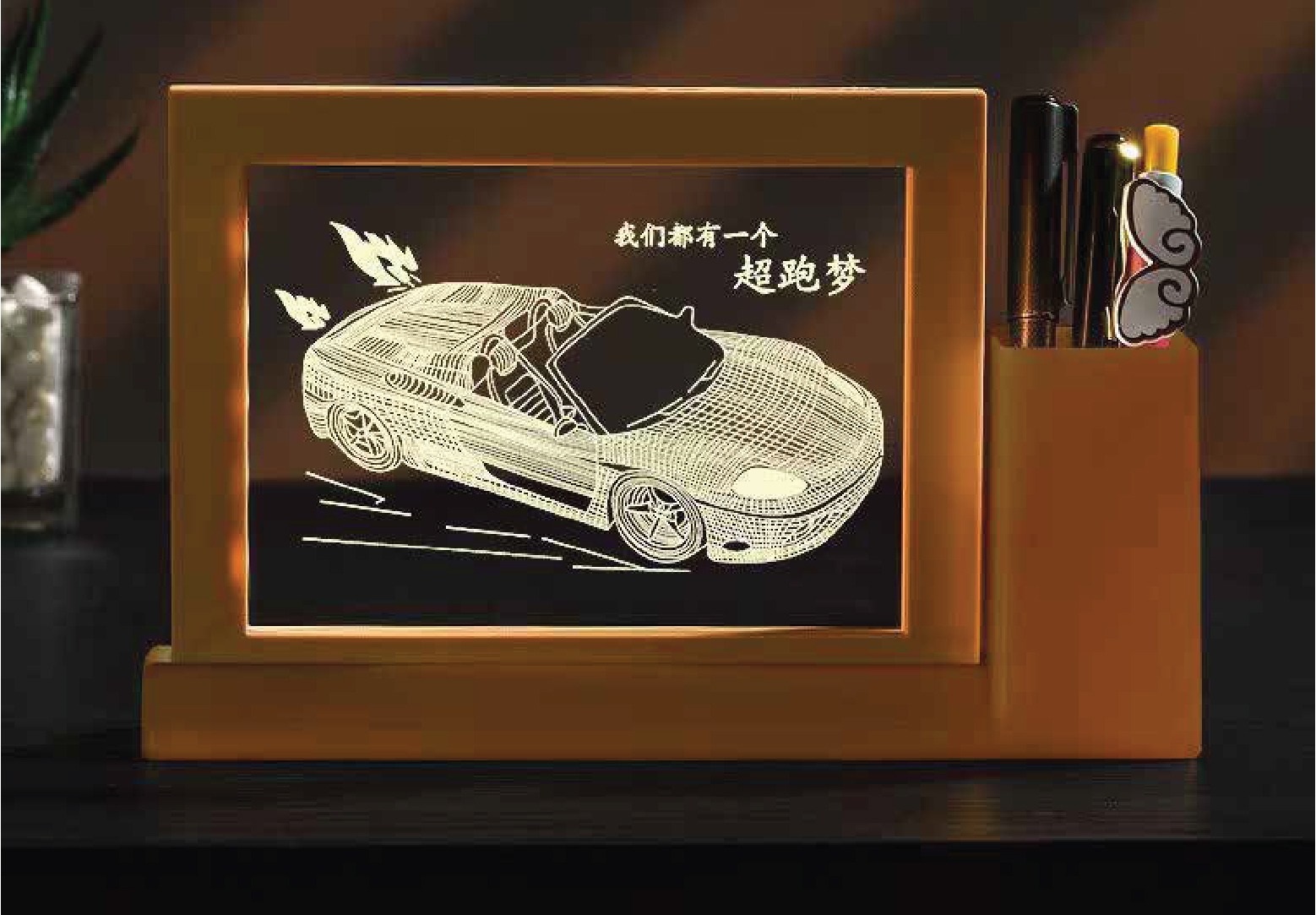 اكرلك مع اطار خشب 1605-2