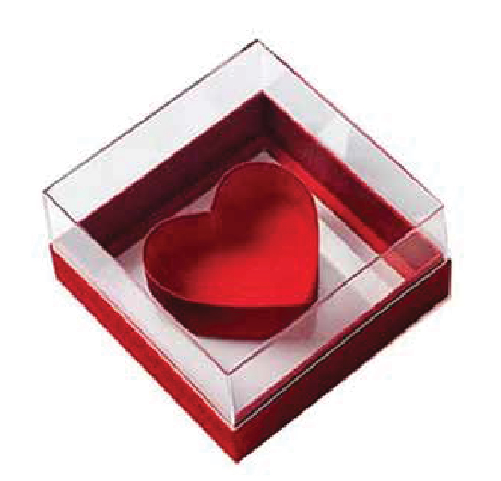 صندوق هدايا قلب احمر 1609-8