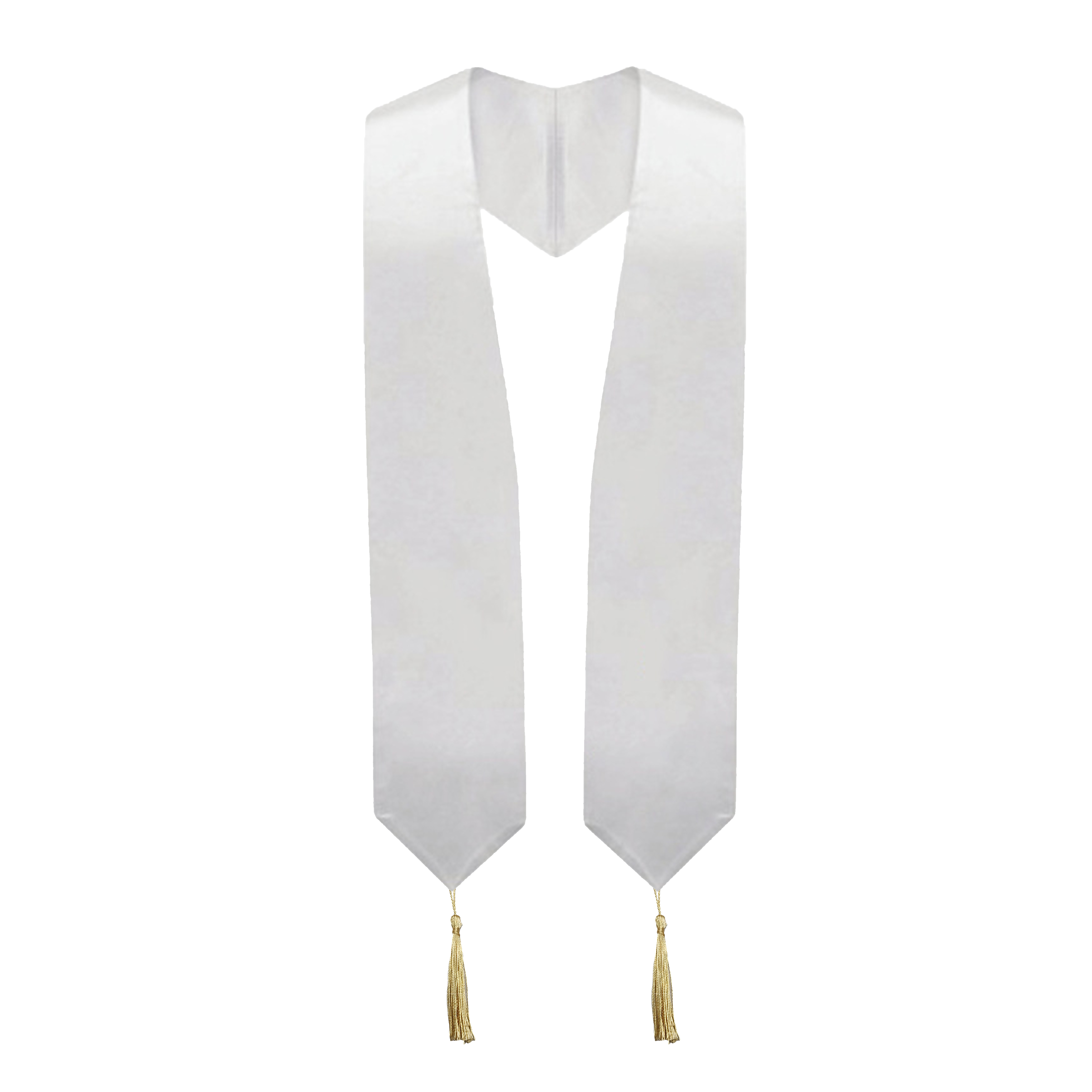 وشاح تخرج ستان ابيض 3211-4 / 2702-2