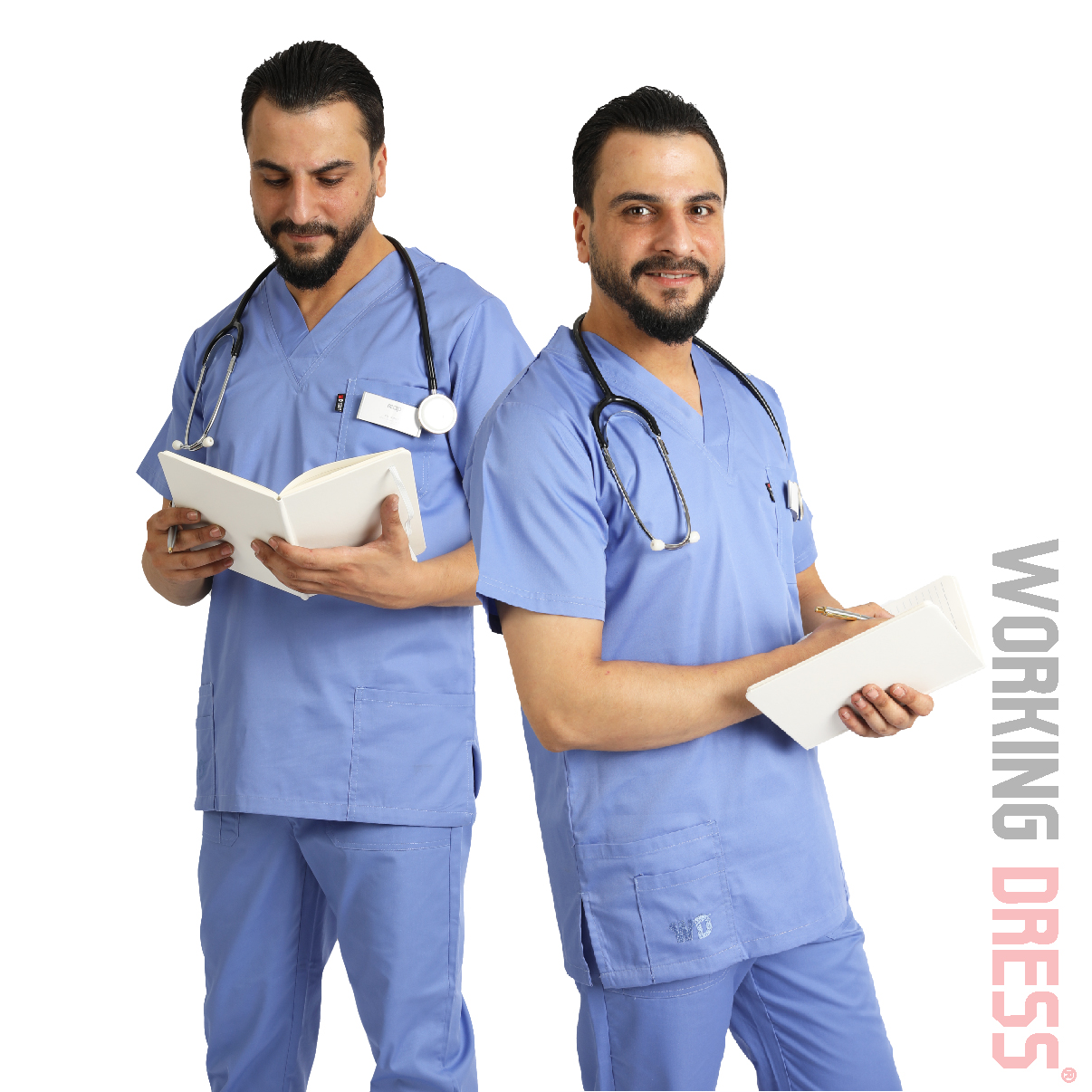 بدلة طبيب قطن نص كم