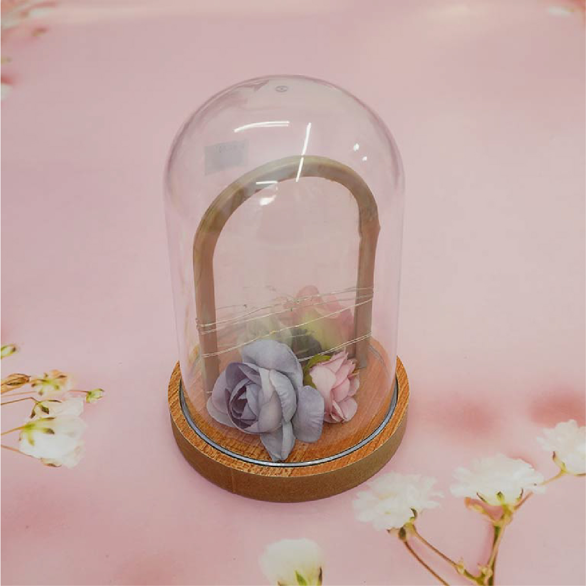 بلورة صور بامبو مع ورد 2715-7