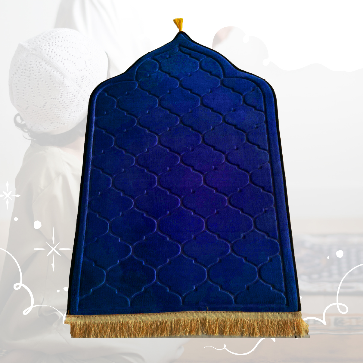 سجادة صلاة ازرق رويال 2718-3
