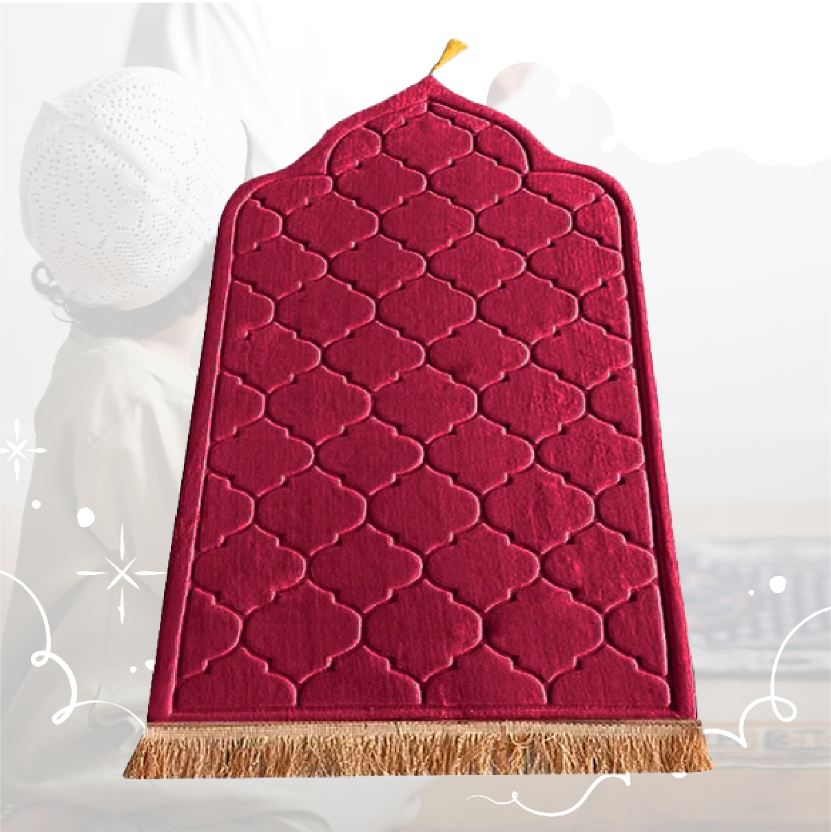 سجادة صلاة خمري 3020-6 / 3102-6