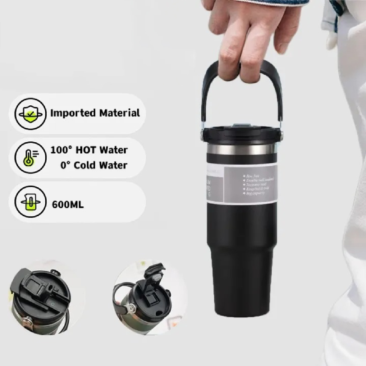 تيرموس ستانلس اسود مع ايد 2838-4