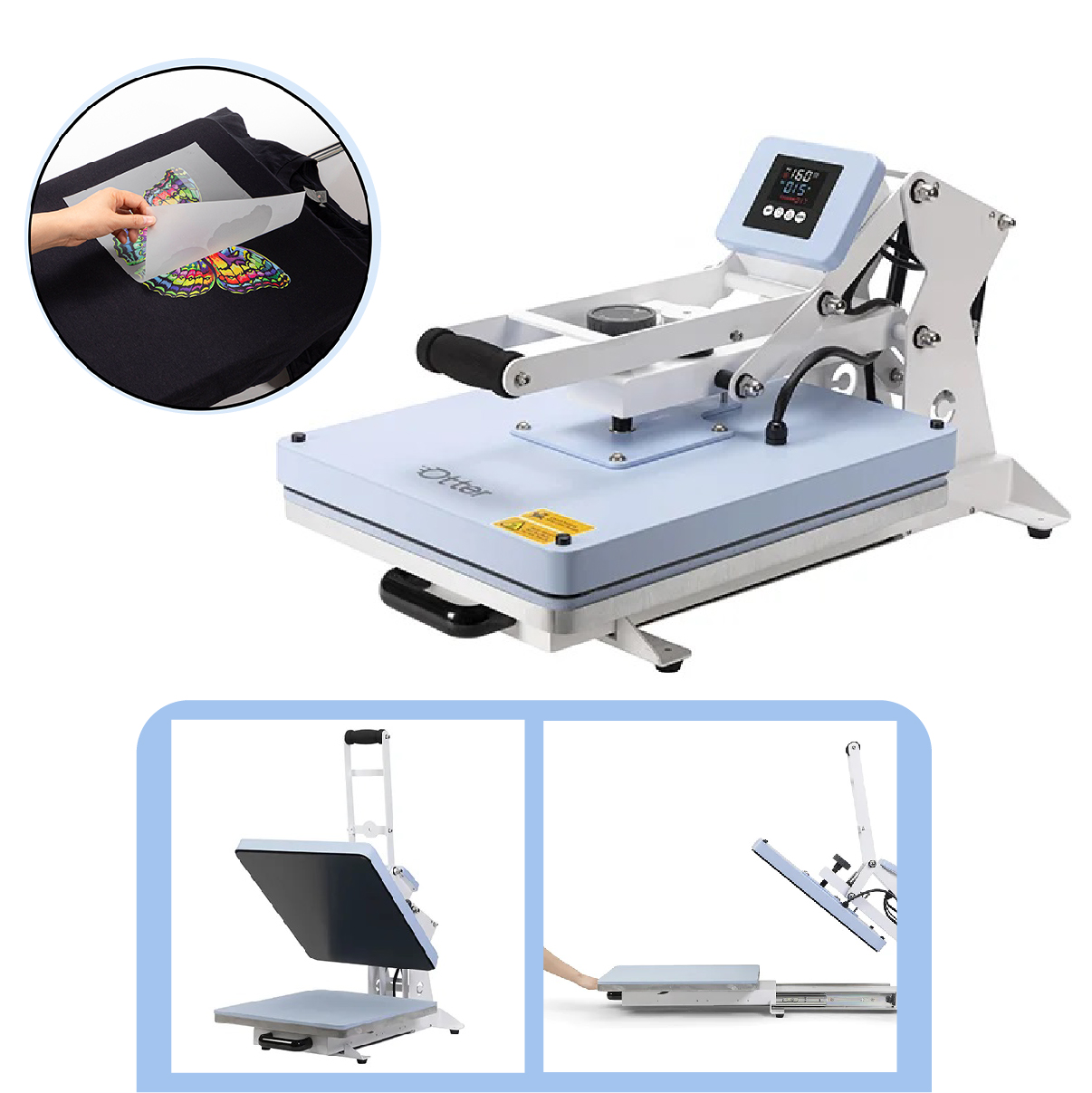 Otter Auto Drawer Heat Press (40*50 blue ) 3312-3 / 3105-3/ 3637-2