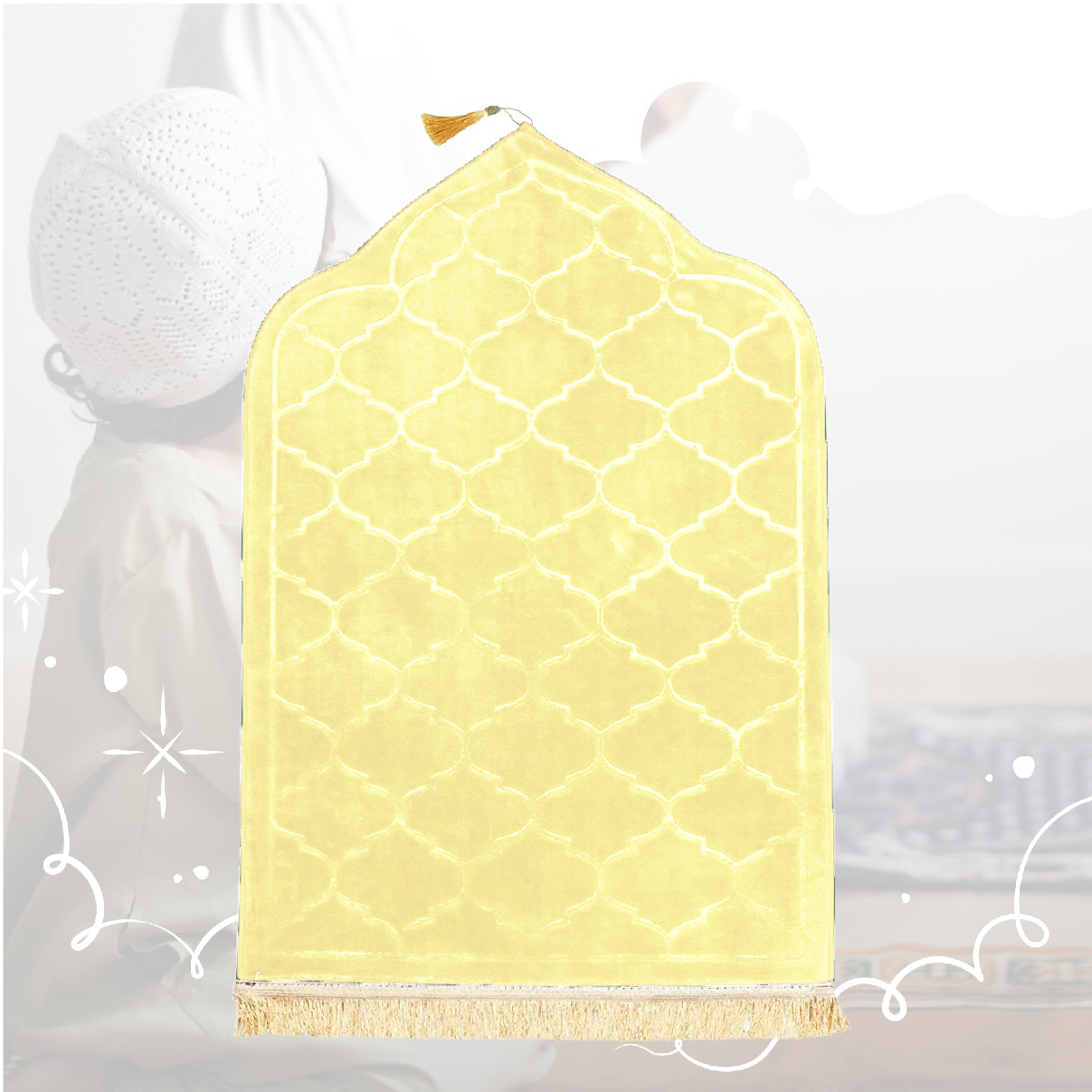 سجادة صلاة بيج 3020-7 / 3102-7