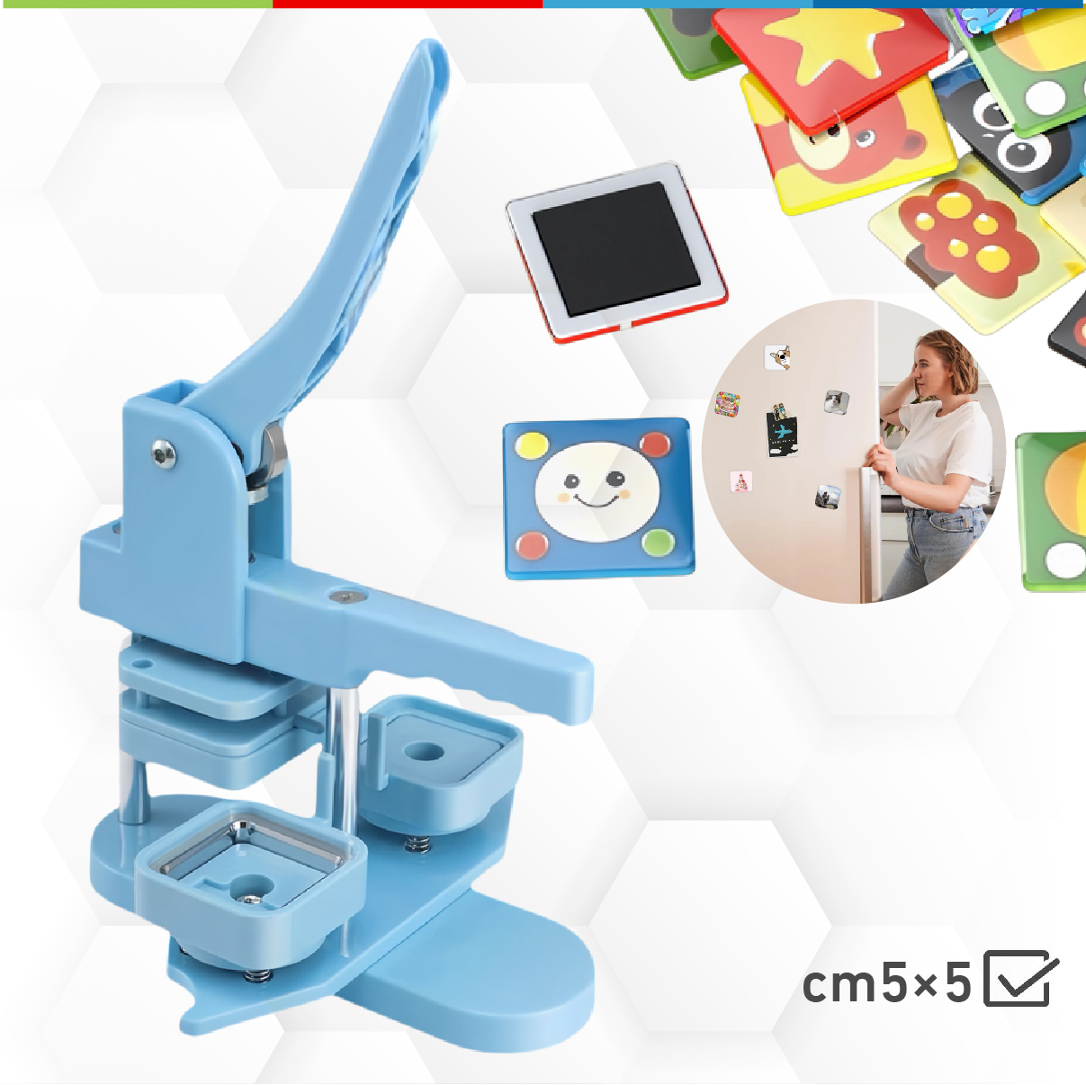 مكبس مغناطيس 5*5 ازرق 3226-2