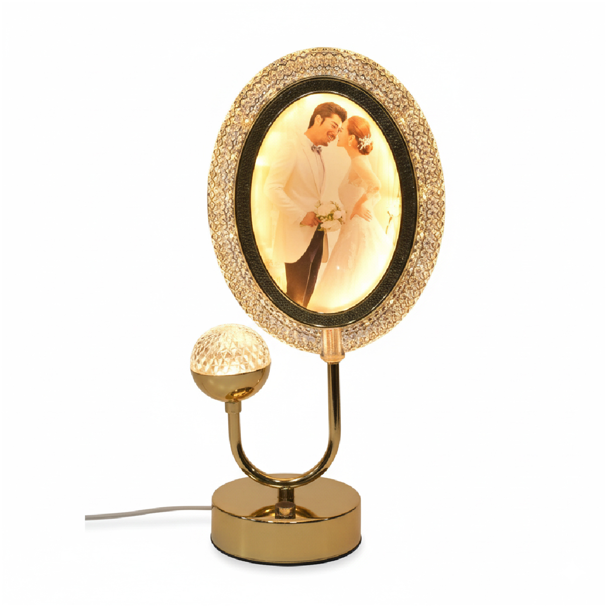 table lamp كريستال بيضوي 3215-2