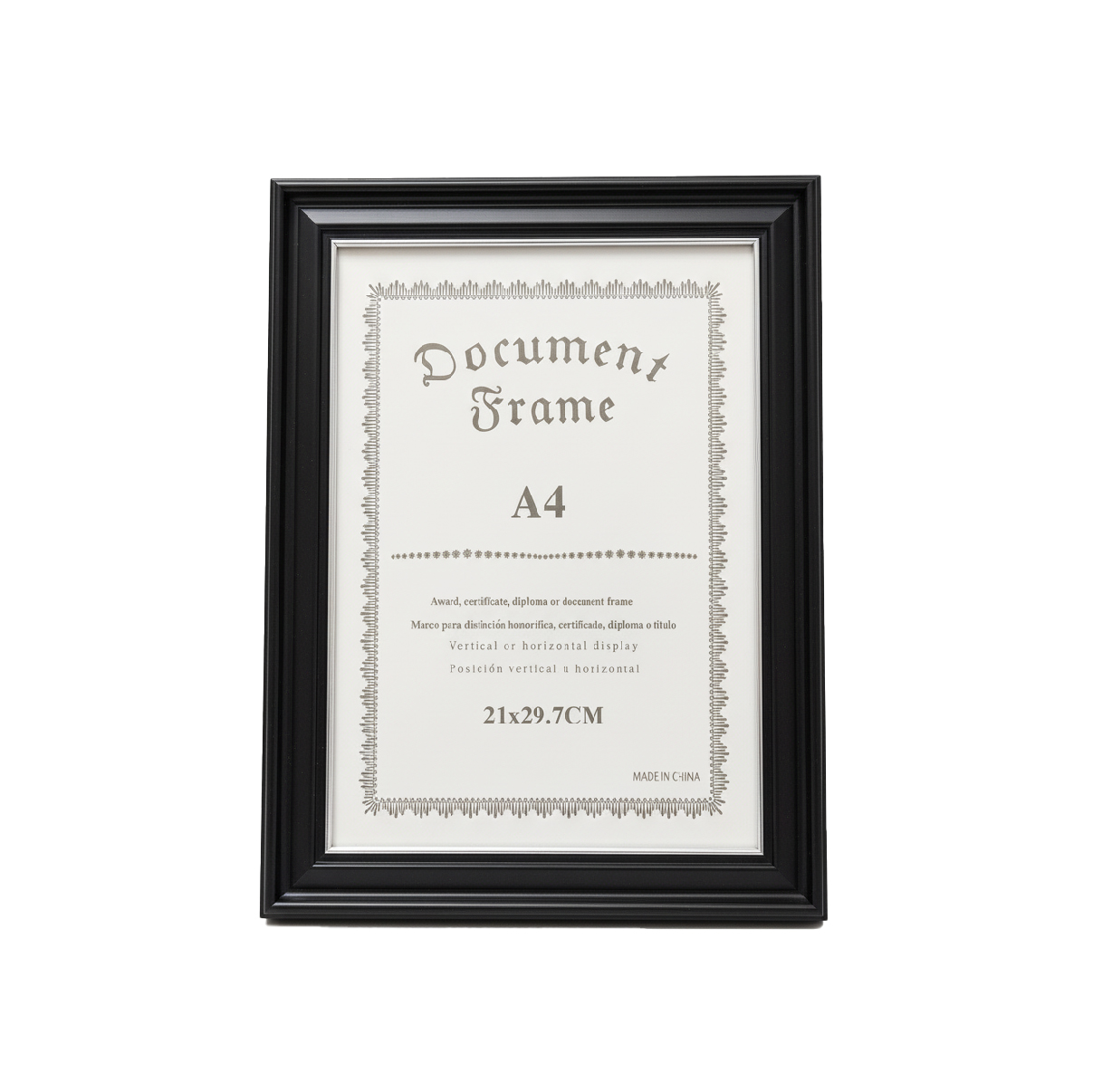 برواز شهادة A4 اسود وسلفر 3214-2