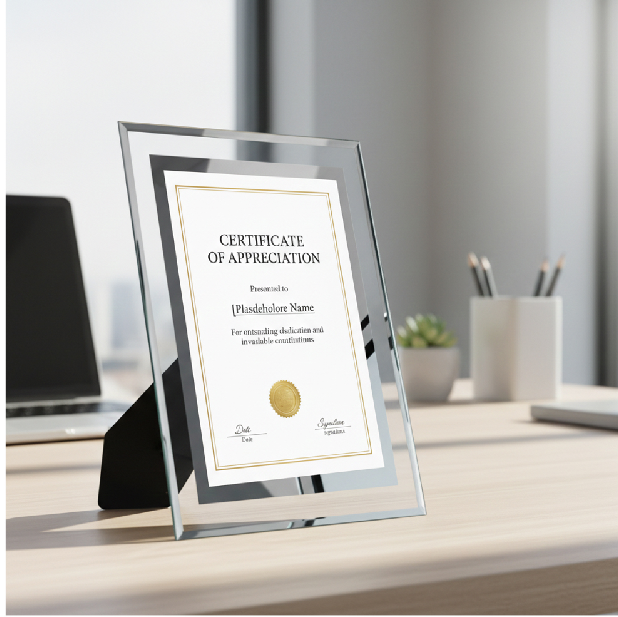 فريم زجاج A5 اطار سلفر 2517-14