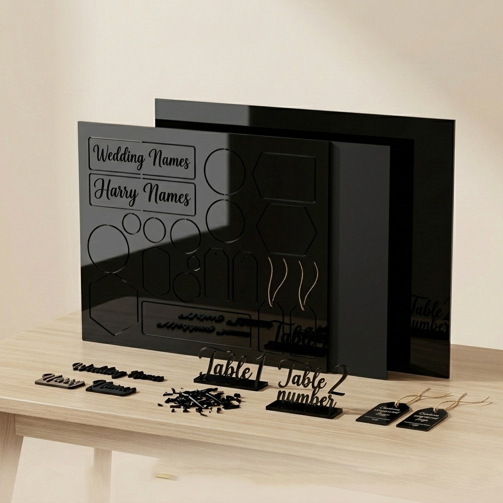 اكرلك اسود 2.8 ملم 122*81