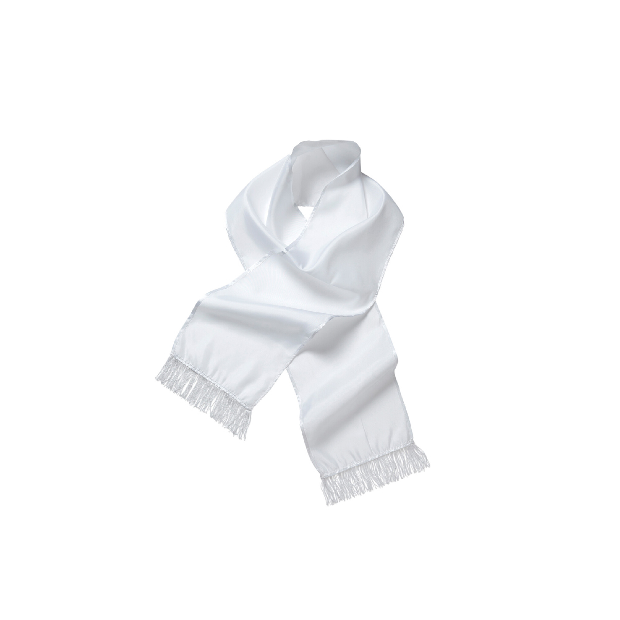 وشاح ابيض مع هدب 3211-2