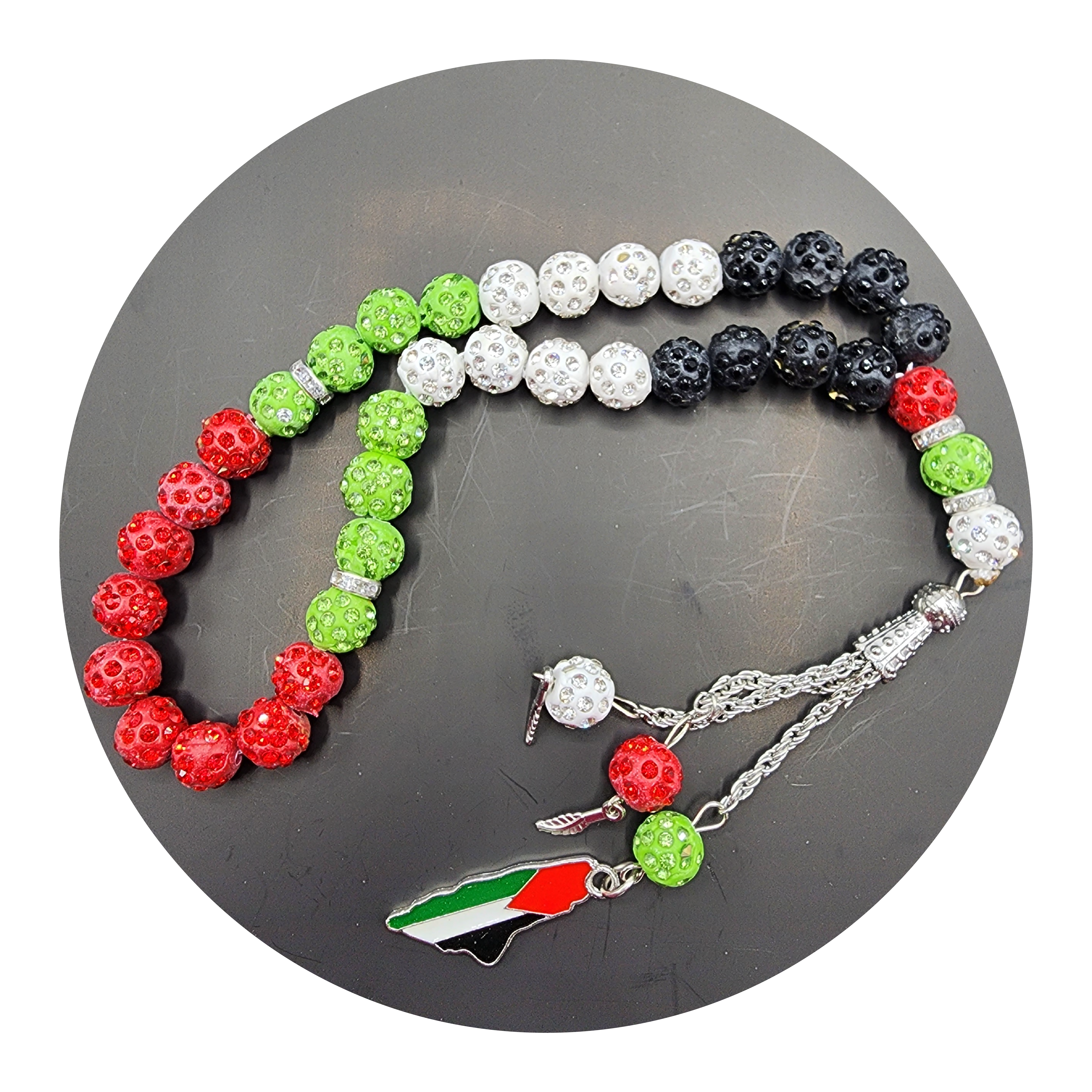 مسبحة خرز علم فلسطين 2319-9