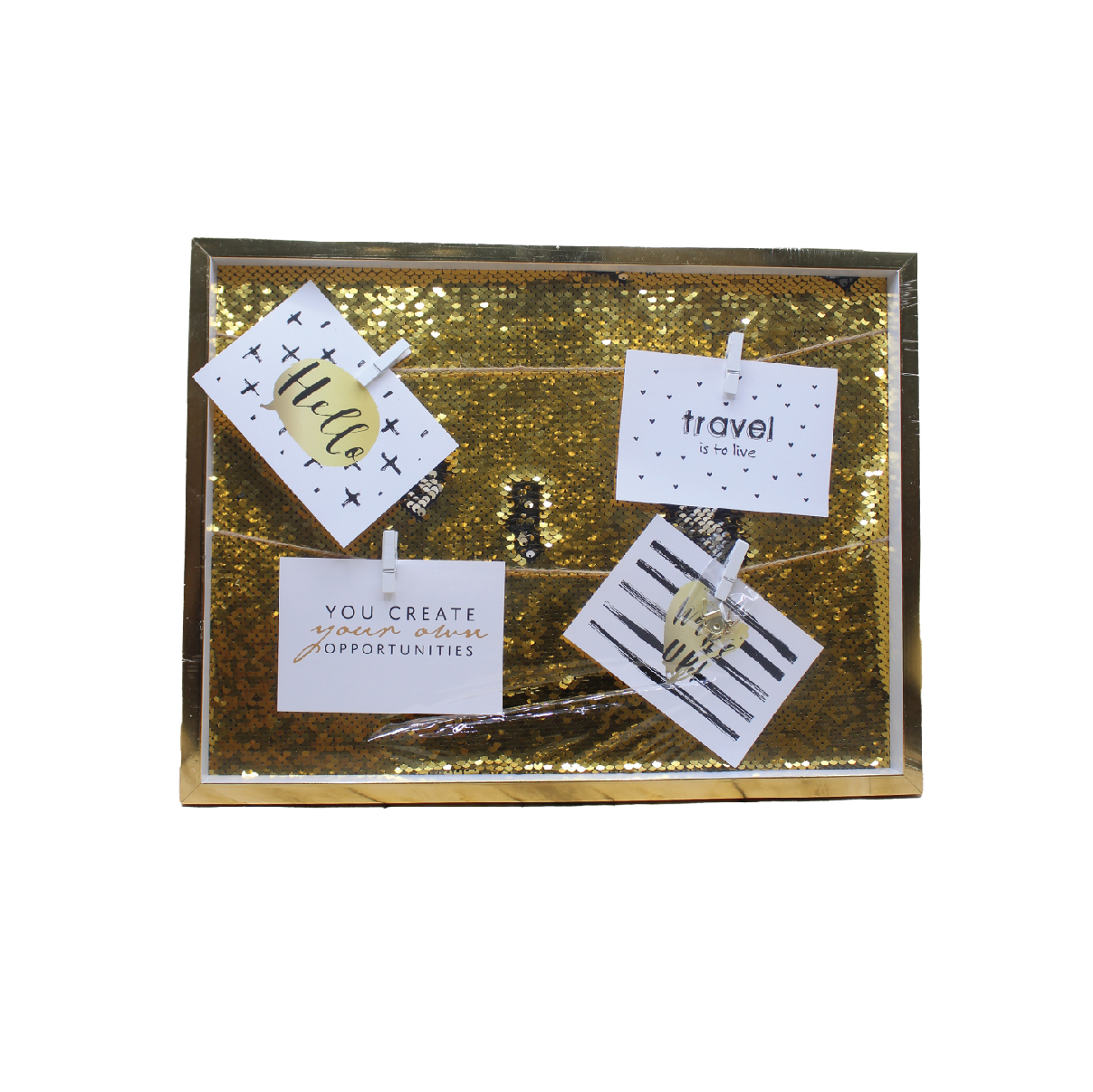 فريم صور تعليق 4 صور ذهبي 191-2