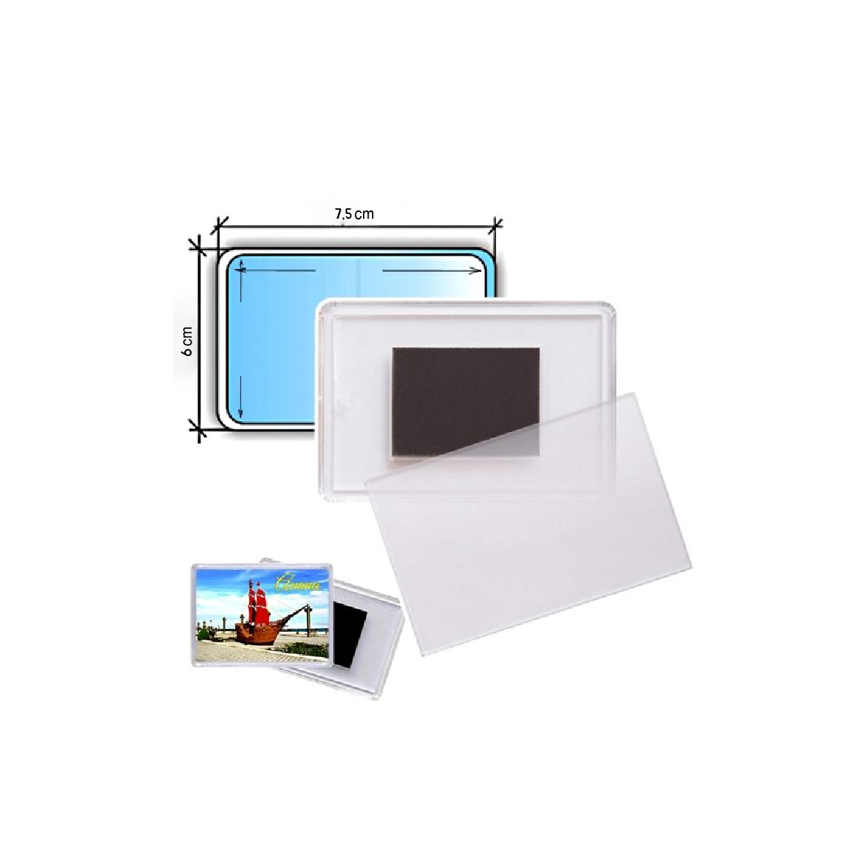 مغناطيس ثلاجة بلاستيك 217-6 / 714-3