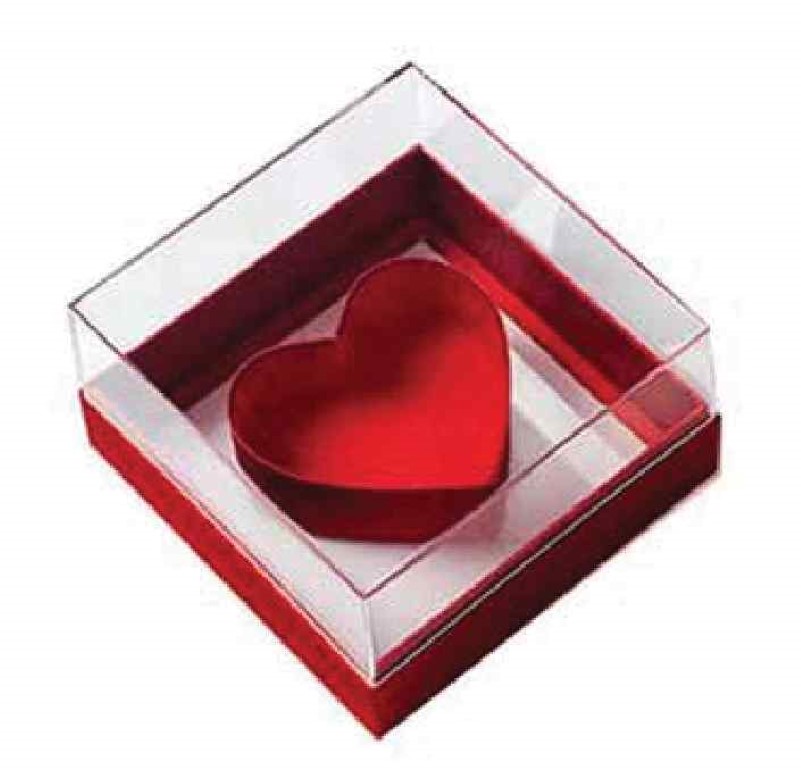 صندوق هدايا قلب احمر 1609-8