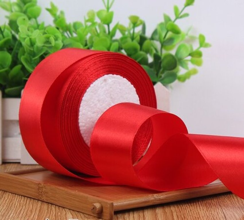 شبر تغليف 4 سم ستان احمر 1801-13 / 2511-9 /2807-6