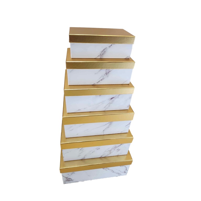 صندوق 6 قطع ابيض ماربل 2321-2