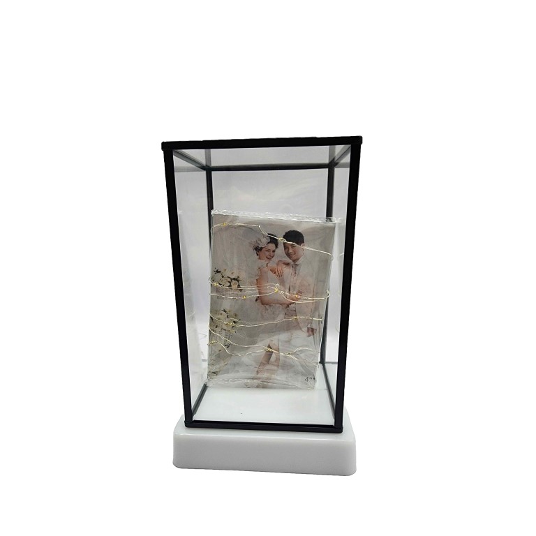 مكعب صور مع اضاءة قاعدة اكرلك 2328-2