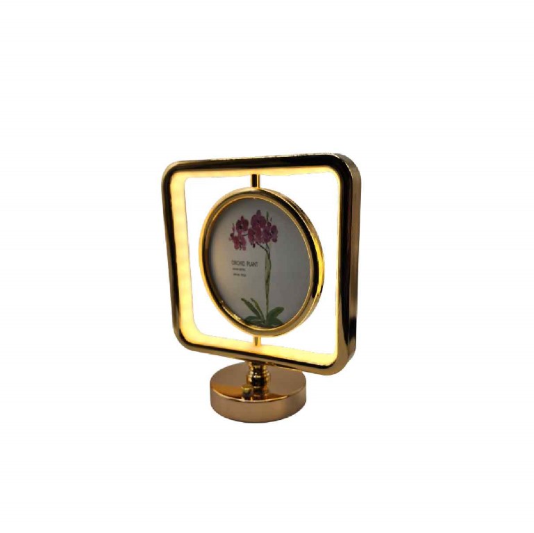 تيبل لامب دائرة مع صورة ذهبي 2614-4