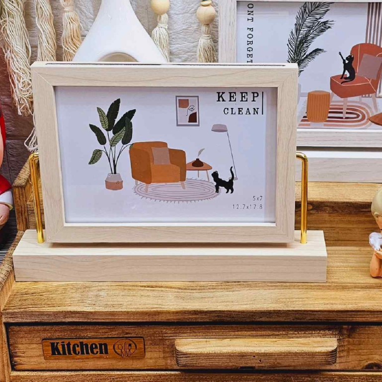 فريم خشبي عرضي مع مراي كبير 2616-2