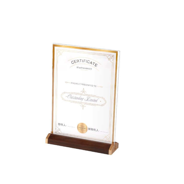 ستاند اكرلك A4 قاعدة خشب 3523-6