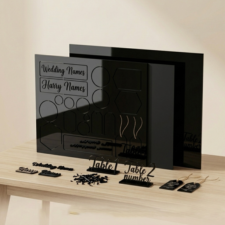 اكرلك اسود 2.8 ملم 122*81