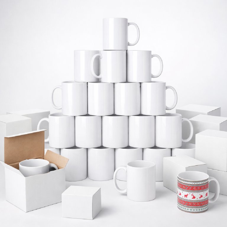 ماج سبليميشن ابيض مع علبة WITH BOX