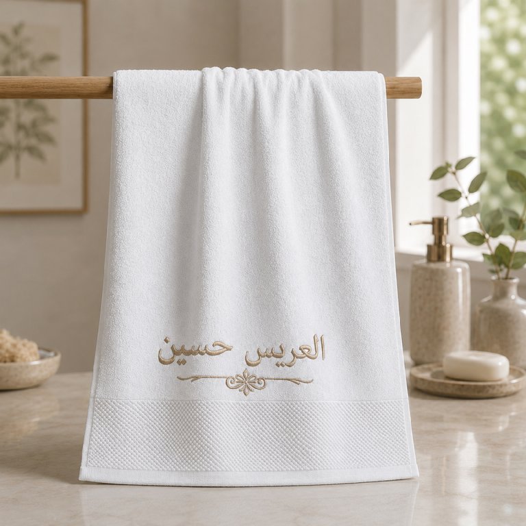 منشفة ابيض 150*80 سم 3822-2