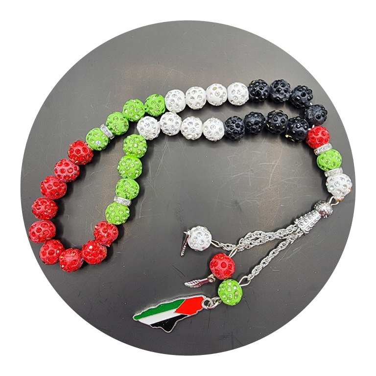 مسبحة خرز علم فلسطين 2319-9