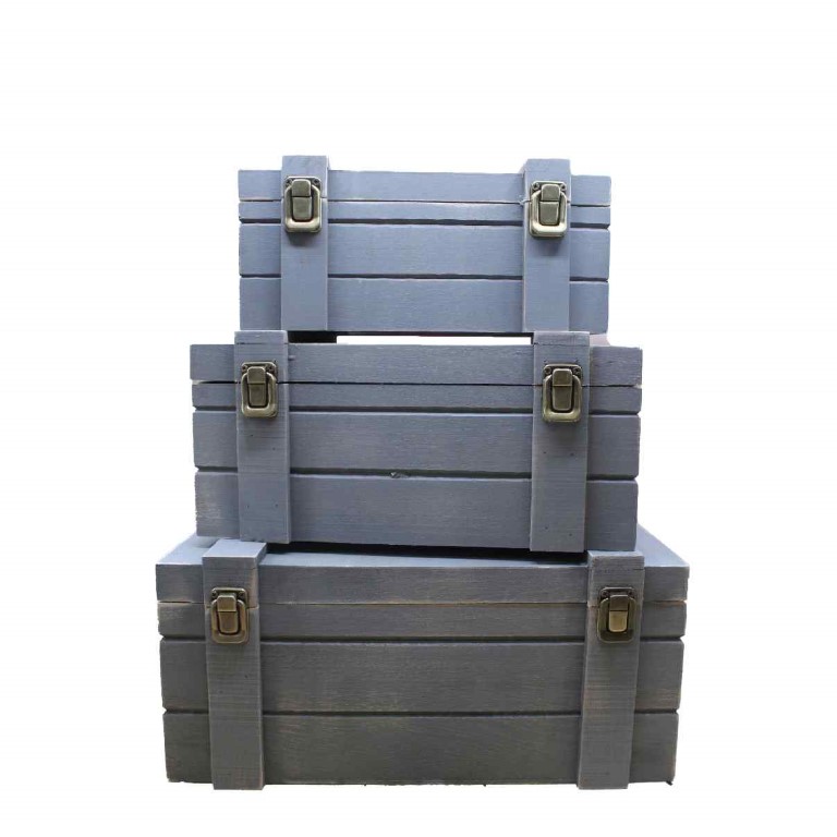 صندوق خشب سكني 3 قطع 2104-2 / 2617-3