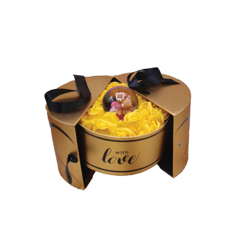 gold gift box love 704-5
